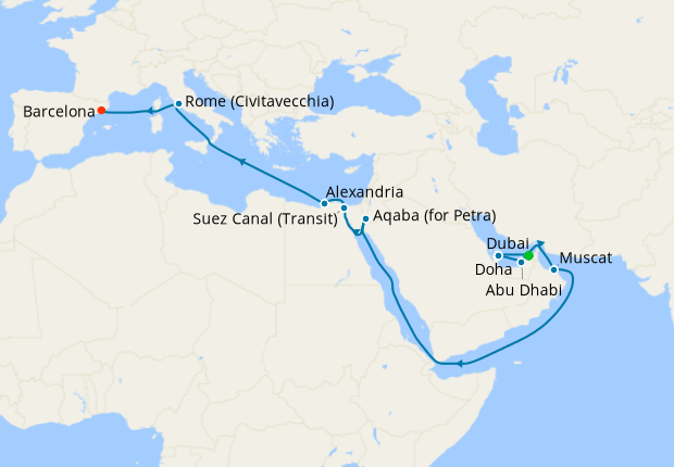 Cruise Itinerary Map
