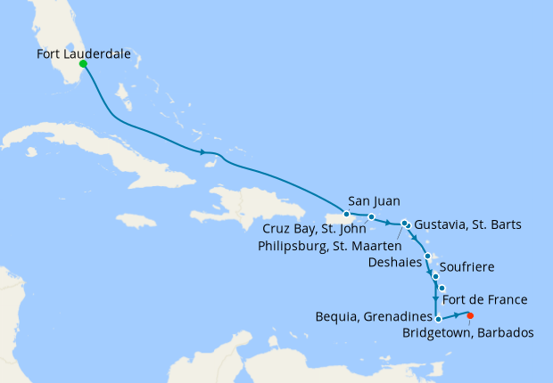 Cruise Itinerary Map
