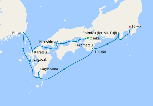 Cruise Itinerary Map