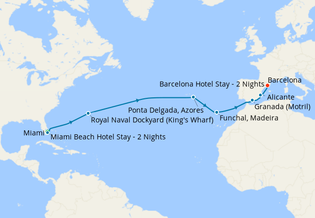 Cruise Itinerary Map