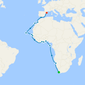 West Africa Passage from Cape Town to Barcelona