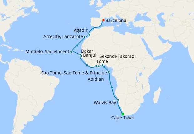 Cruise Itinerary Map