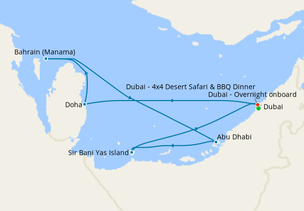Cruise Itinerary Map
