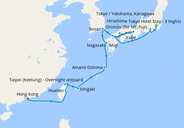 Cruise Itinerary Map