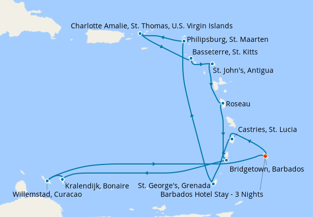 Cruise Itinerary Map