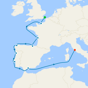 Spain, Portugal and France from Dover to Rome