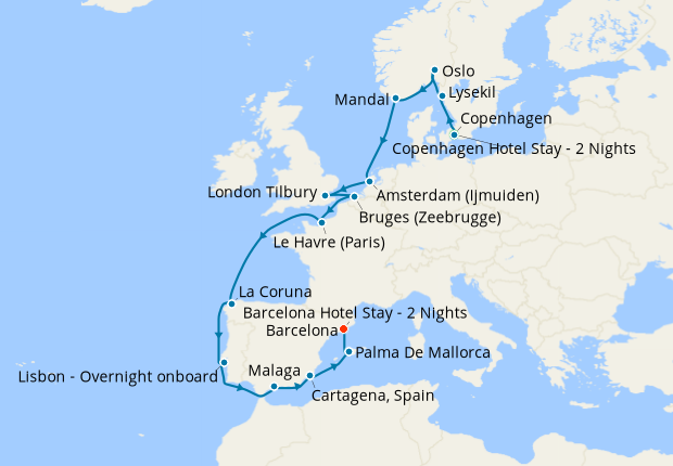 Cruise Itinerary Map