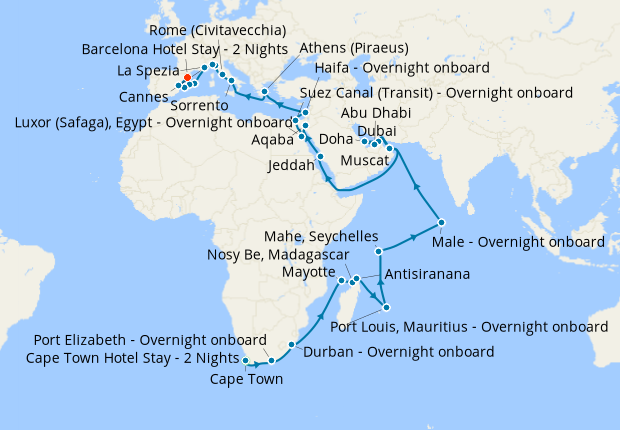 Cruise Itinerary Map