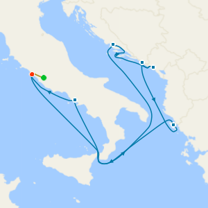 Croatia, Greece and Italy from Rome with Stay