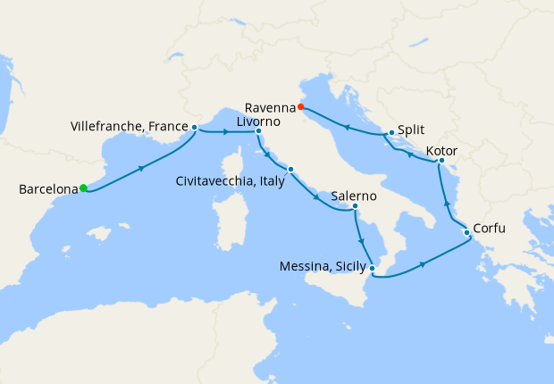 Cruise Itinerary Map