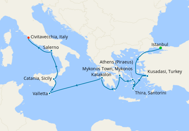 Cruise Itinerary Map