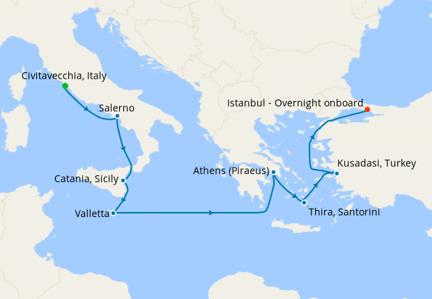 Cruise Itinerary Map
