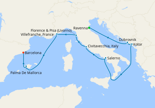 Cruise Itinerary Map