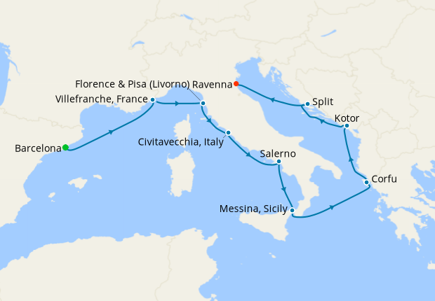 Cruise Itinerary Map