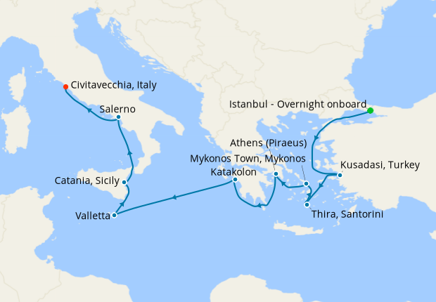 Cruise Itinerary Map