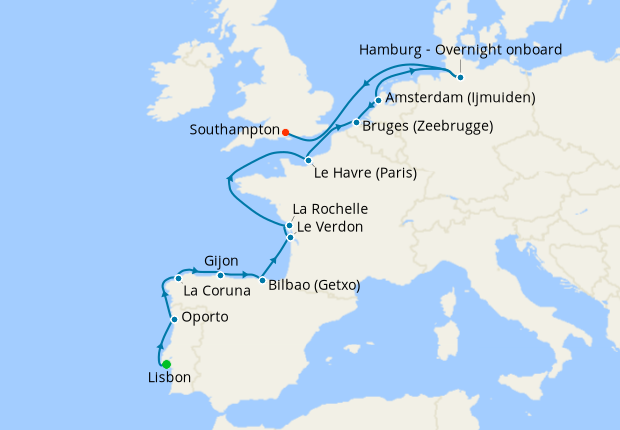 Cruise Itinerary Map