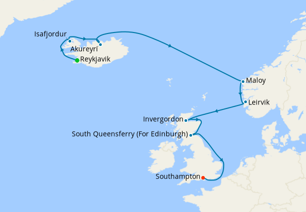 Cruise Itinerary Map