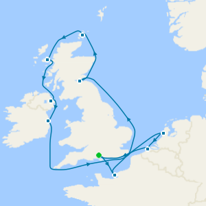 British Isles from Southampton