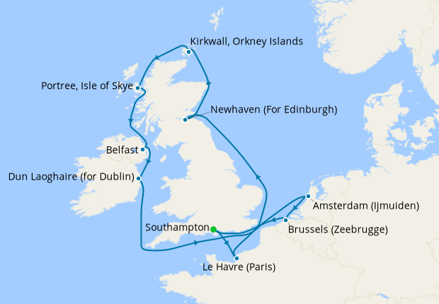 Cruise Itinerary Map