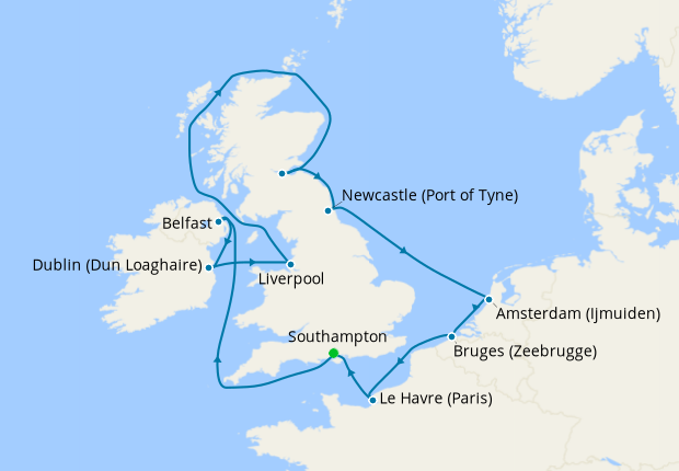 Cruise Itinerary Map