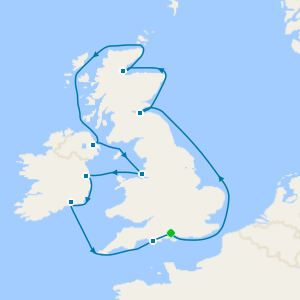British Isles from Southampton