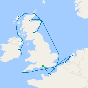 British Isles from Southampton