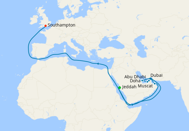 Cruise Itinerary Map