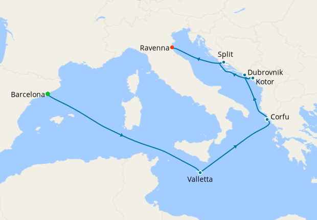 Cruise Itinerary Map
