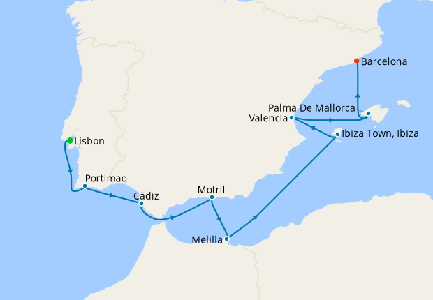 Cruise Itinerary Map