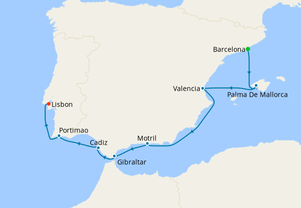 Cruise Itinerary Map