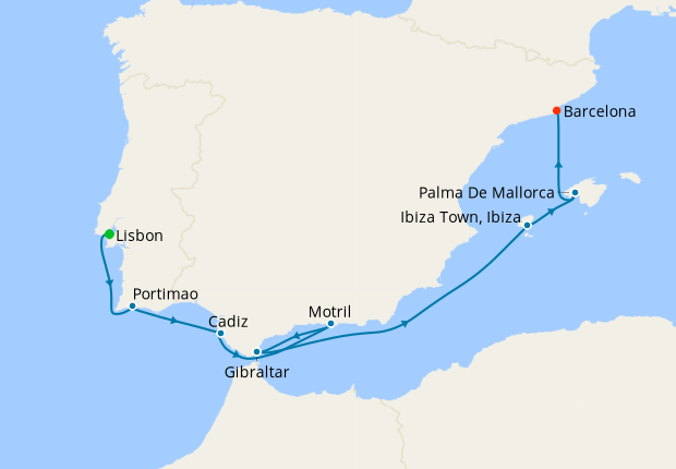 Cruise Itinerary Map
