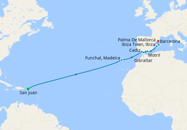 Cruise Itinerary Map