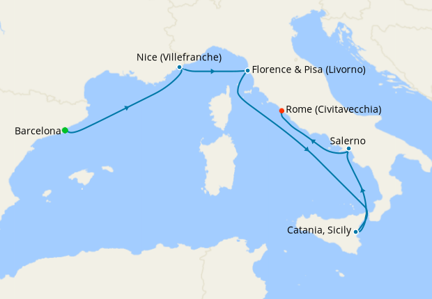 Cruise Itinerary Map