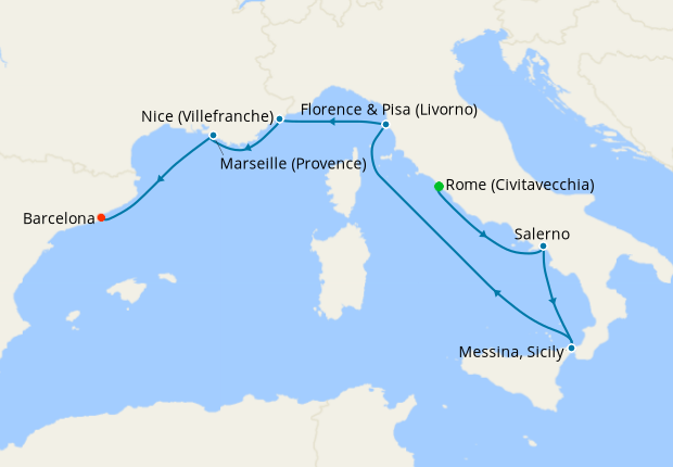 Cruise Itinerary Map