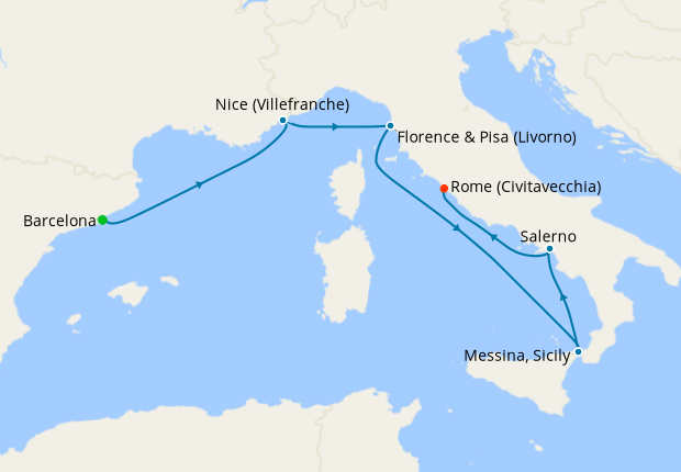 Cruise Itinerary Map