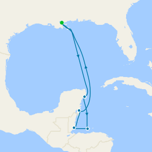 Caribbean with Harvest Caye, Cozumel & Roatan from New Orleans