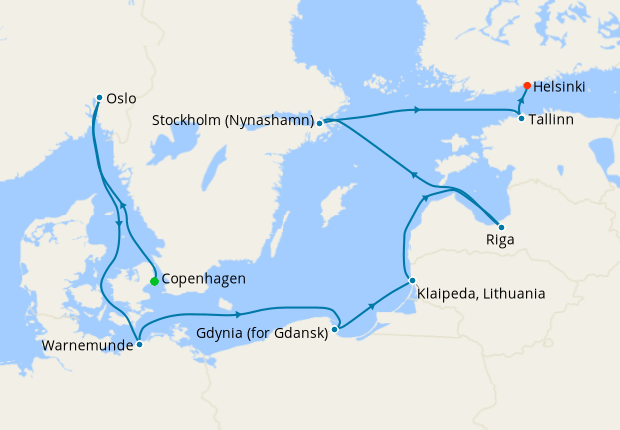 Cruise Itinerary Map