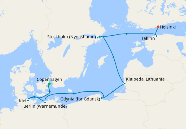 Cruise Itinerary Map