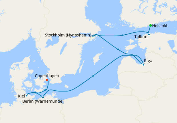 Cruise Itinerary Map