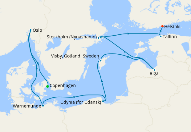 Cruise Itinerary Map
