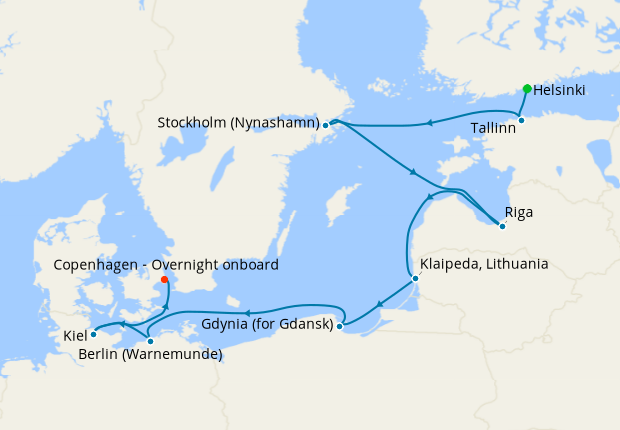 Cruise Itinerary Map