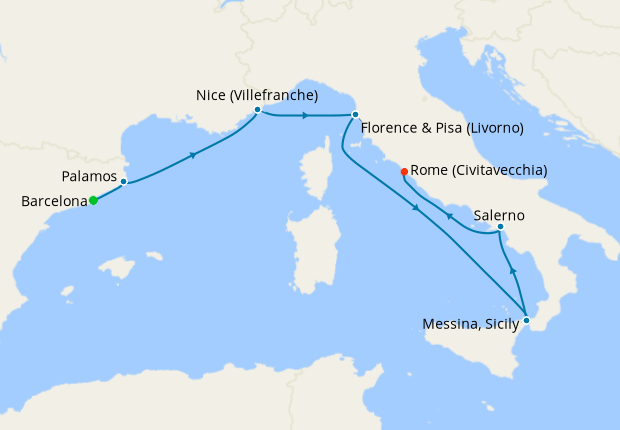 Cruise Itinerary Map