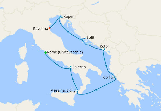 Cruise Itinerary Map