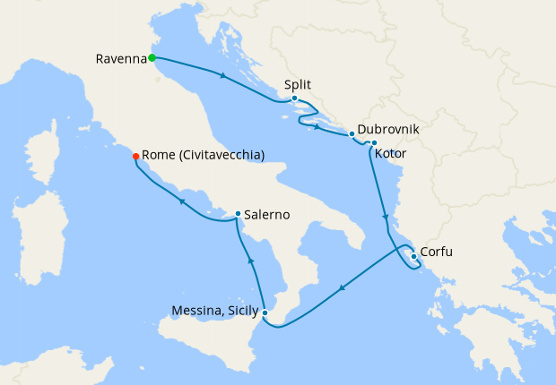 Cruise Itinerary Map