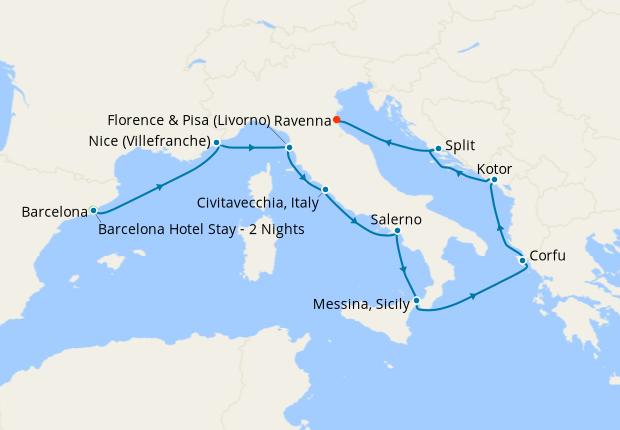 Cruise Itinerary Map