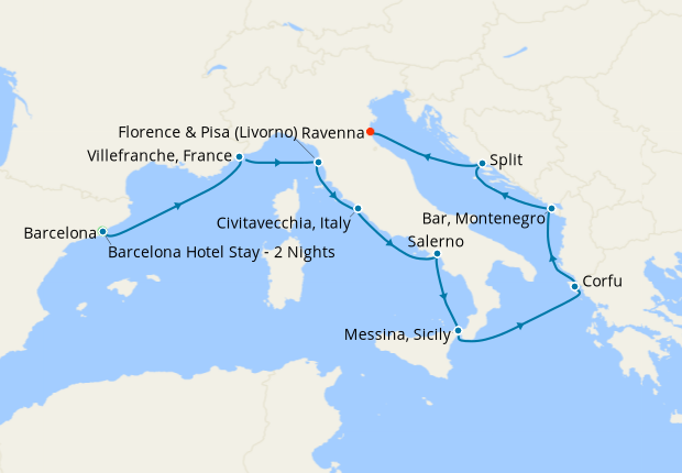 Cruise Itinerary Map