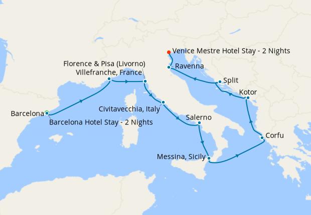 Cruise Itinerary Map