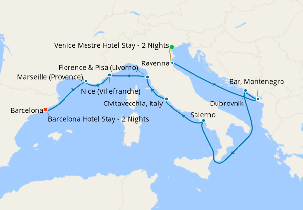 Cruise Itinerary Map