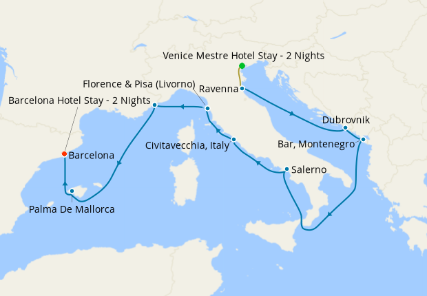 Cruise Itinerary Map