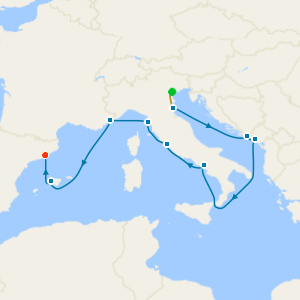 Italy, France & Spain with Venice and Barcelona Stays
